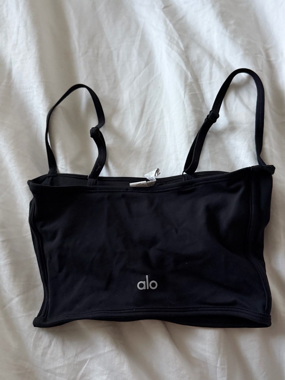 ALO Yoga Black Bandeau Bralette with Adjustable Straps - Picture 2 of 3